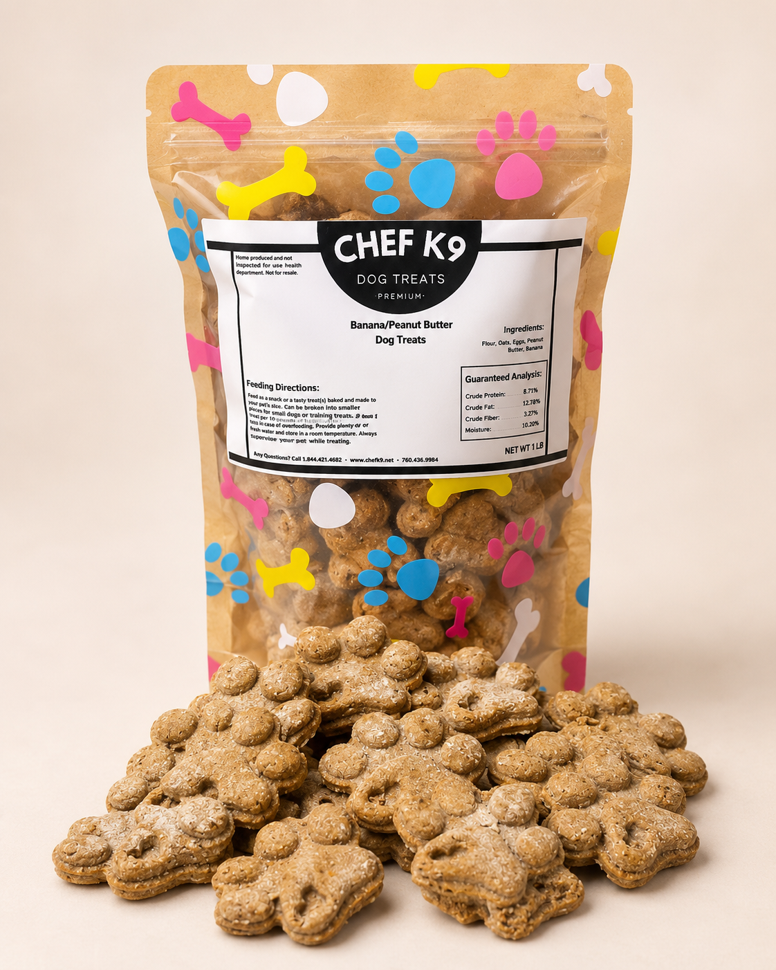 Peanut Butter / Banana Dog Treats